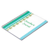 Spring Daffodil Border and Polka Dots Notebook Notizblock (Linke Seite)