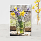 Spring Daffodil Bouquet zum Nachdenken Karte (Gelbe Blume)
