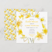 Spring Daffodil Brautparty Einladung (Vorne/Hinten)