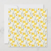 Spring Daffodil Brautparty Einladung (Rückseite)