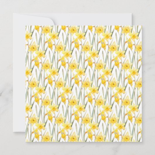 Spring Daffodil Brautparty Einladung (Rückseite)