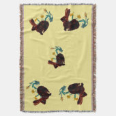 Spring Daffodil Bunny Rabbits Custom Color Decke (Vorderseite Vertikal)