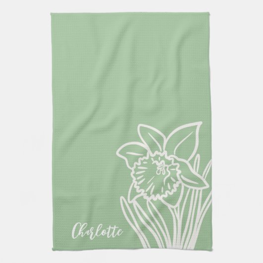 Spring Daffodil Geschirrtuch (Vertikal)