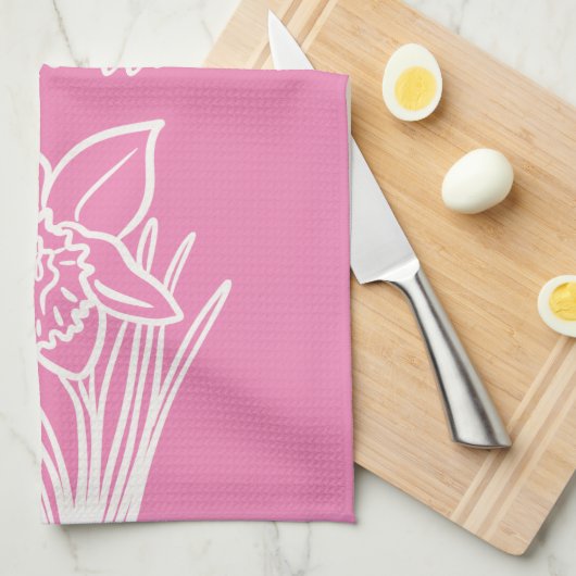 Spring Daffodil Geschirrtuch (Viertel Falte)