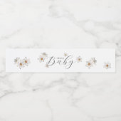 Spring Daffodil Hello Baby Script Enclosure Card Wasserflaschenetikett (Einzelnes Label)