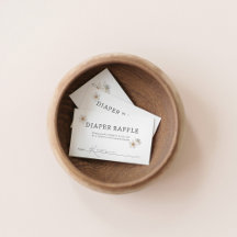 Spring Daffodil Hello Diaper Raffle Enclosure Card