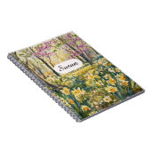 Spring Daffodil Meadow Watercolor Notebook Notizblock (Rechte Seite)