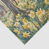 Spring Daffodil Meadow Watercolor Tissue Paper Seidenpapier (Ausschnitt)
