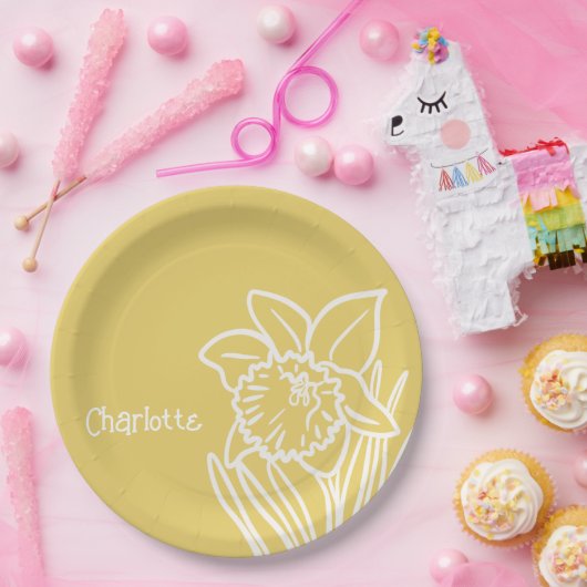 Spring Daffodil Pappteller (Party)