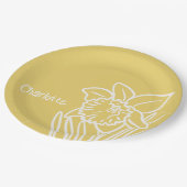 Spring Daffodil Pappteller (Schrägansicht)