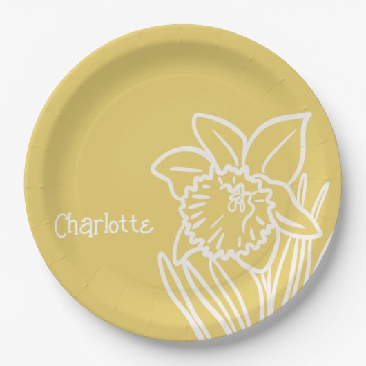Spring Daffodil Pappteller (Vorderseite)