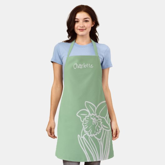 Spring Daffodil Schürze (Getragen)