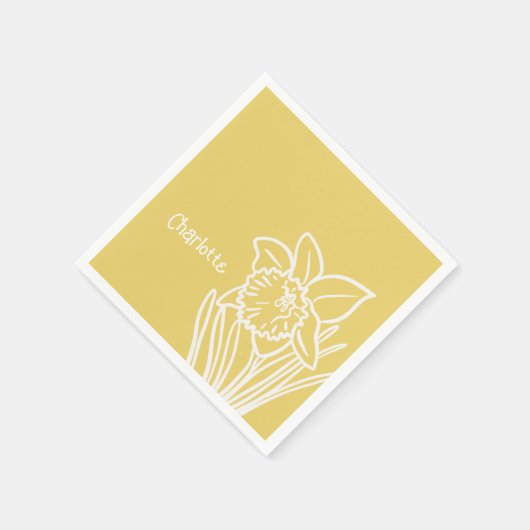 Spring Daffodil Serviette (Ecke)