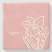 Spring Daffodil  Steinuntersetzer (Vorderseite)