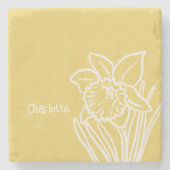 Spring Daffodil Steinuntersetzer (Vorderseite)