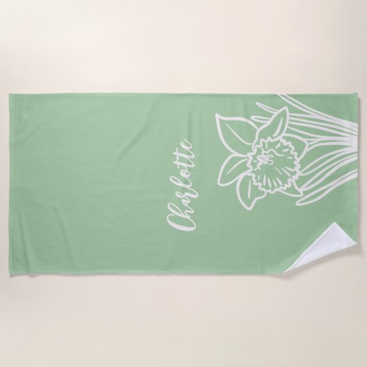 Spring Daffodil Strandtuch (Vorderseite)