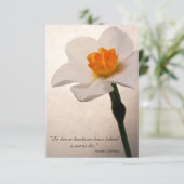 Spring Daffodil Vielen Dank für Ihr Beileid Dankeskarte (Stehend Vorderseite)