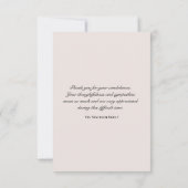 Spring Daffodil Vielen Dank für Ihr Beileid Dankeskarte (Rückseite)