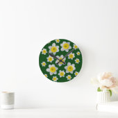 Spring Daffodils Runde Wanduhr (Zuhause)