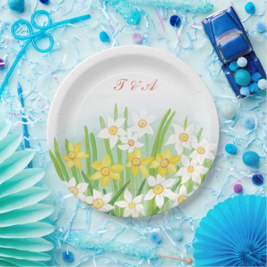 Spring Daffodils Wedding Pappteller (Party)