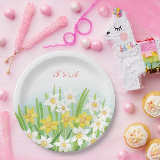 Spring Daffodils Wedding Pappteller (Party)