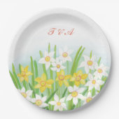 Spring Daffodils Wedding Pappteller (Vorderseite)