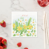 Spring Daffodils Wedding Serviette (Beispiel)