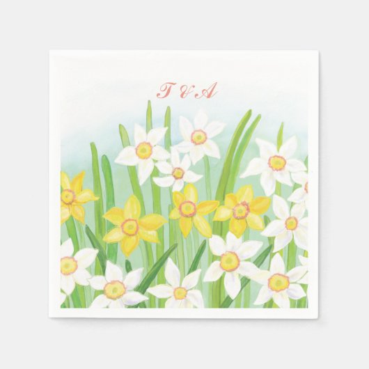 Spring Daffodils Wedding Serviette (Vorderseite)