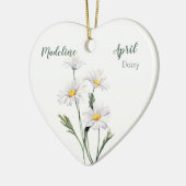 Spring Daisies April Geburtsmonat Blume für Baby Keramik Ornament (Links)