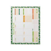 Spring Daisies & Vine Weekly Sunday Start Planner Notizblock (Rotiert)