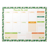 Spring Daisies & Vine Weekly Sunday Start Planner Notizblock (Vorderseite)
