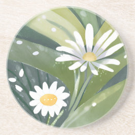 Spring Daisies | Watercolor White Floral Garden Getränkeuntersetzer