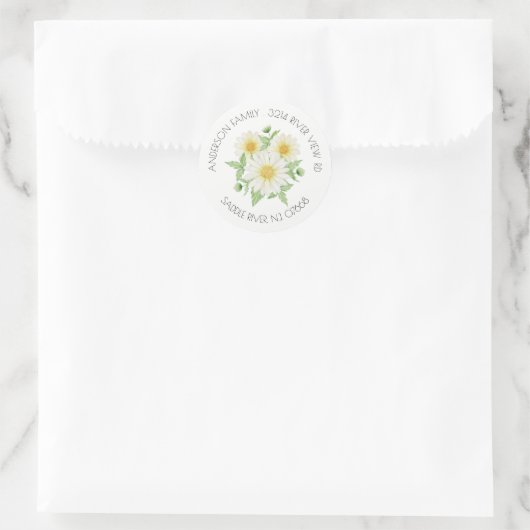 Spring Daisy Address Label Aufkleber (Tasche)