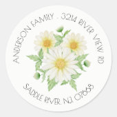 Spring Daisy Address Label Aufkleber (Vorderseite)