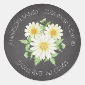 Spring Daisy Address Label Aufkleber (Vorderseite)
