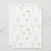 Spring Daisy Baby Dusche laden ein Einladung (Rückseite)