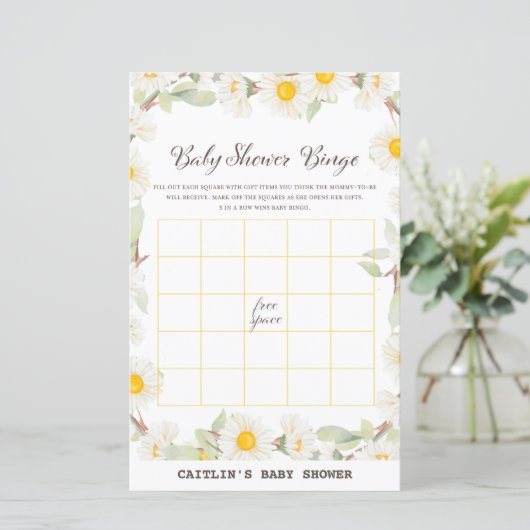 Spring Daisy Blume Baby Showspiel (Stehend Vorderseite)