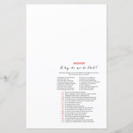 Spring Daisy Blume Brautparty Game PRINIERT (Rückseite)