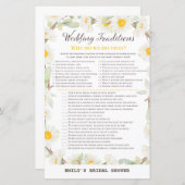 Spring Daisy Blume Brautparty Game PRINIERT (Vorne/Hinten)