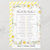 Spring Daisy Blume Brautparty Game PRINIERT (Vorne/Hinten)