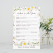 Spring Daisy Blume Brautparty Game PRINIERT (Stehend Vorderseite)