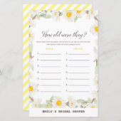 Spring Daisy Blume Brautparty Game PRINIERT (Vorne/Hinten)