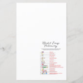 Spring Daisy Blume Brautparty Game PRINIERT (Rückseite)