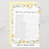 Spring Daisy Blume Brautparty Game PRINIERT (Vorne/Hinten)