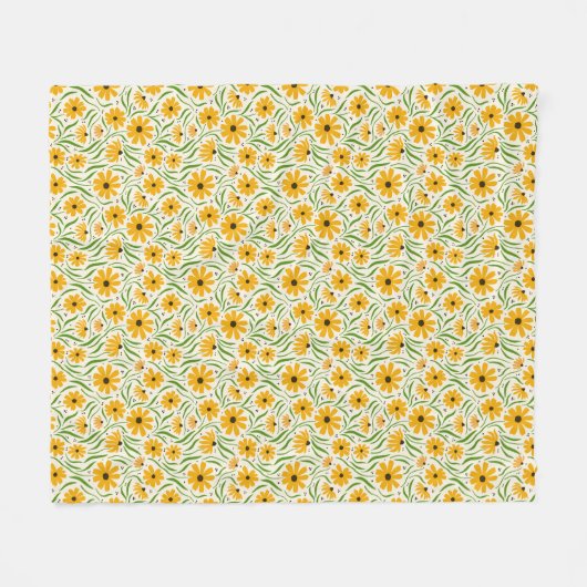 Spring Daisy Blume Fleecedecke (Vorderseite (Horizontal))