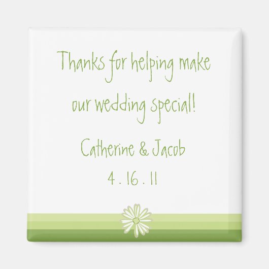 Spring Daisy Gastgeschenk Hochzeit Magnet (Vorne)