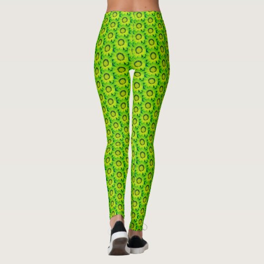 "Spring Daisy" Gemusterte Leggings (Rückseite)