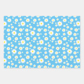 Spring Daisy Muster Pastel Lila Blue Green Geschenkpapier Set (Vorderseite 3)