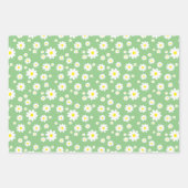 Spring Daisy Muster Pastel Lila Blue Green Geschenkpapier Set (Vorderseite 2)