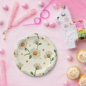 Spring Daisy Picnic Party Paper Plates Pappteller (Party)